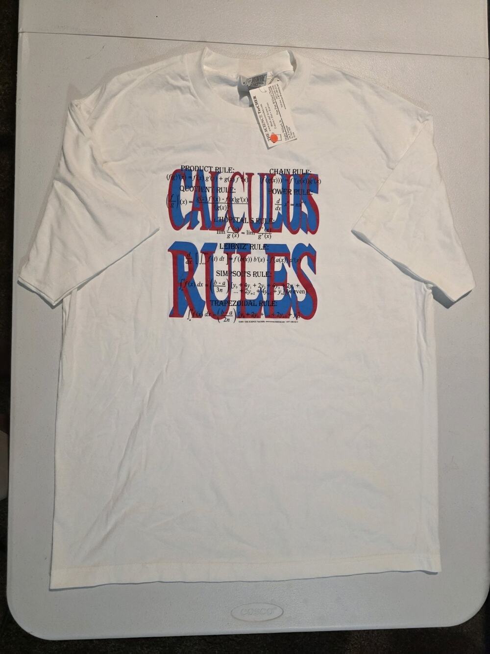 Vintage Calculus Rules Mathematics Teacher STEM Murina Made USA XL T-Shirt